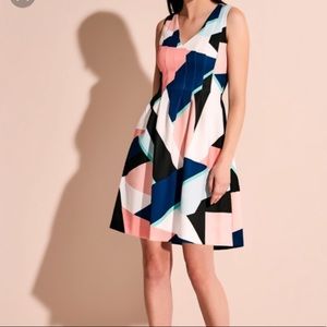 Vince Camuto Fit & Flare Geometric Dress